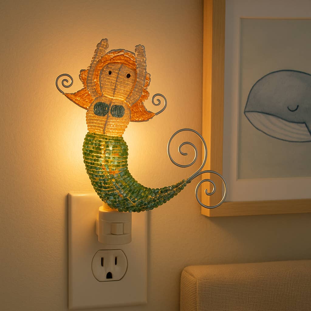 Beaded Mermaid Night Light