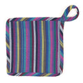 Pot Holder - Hand Woven Square Style: Cobalt