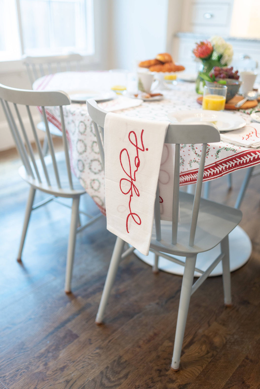 Tea Towel - Joyful, Red