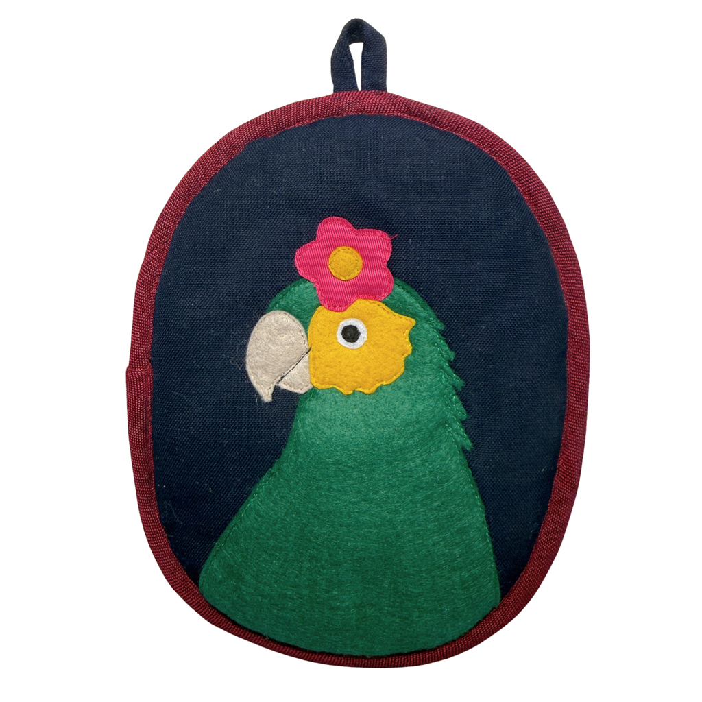 Frida-Inspired Kitchen Decor - Bonito the Parrot Potholder