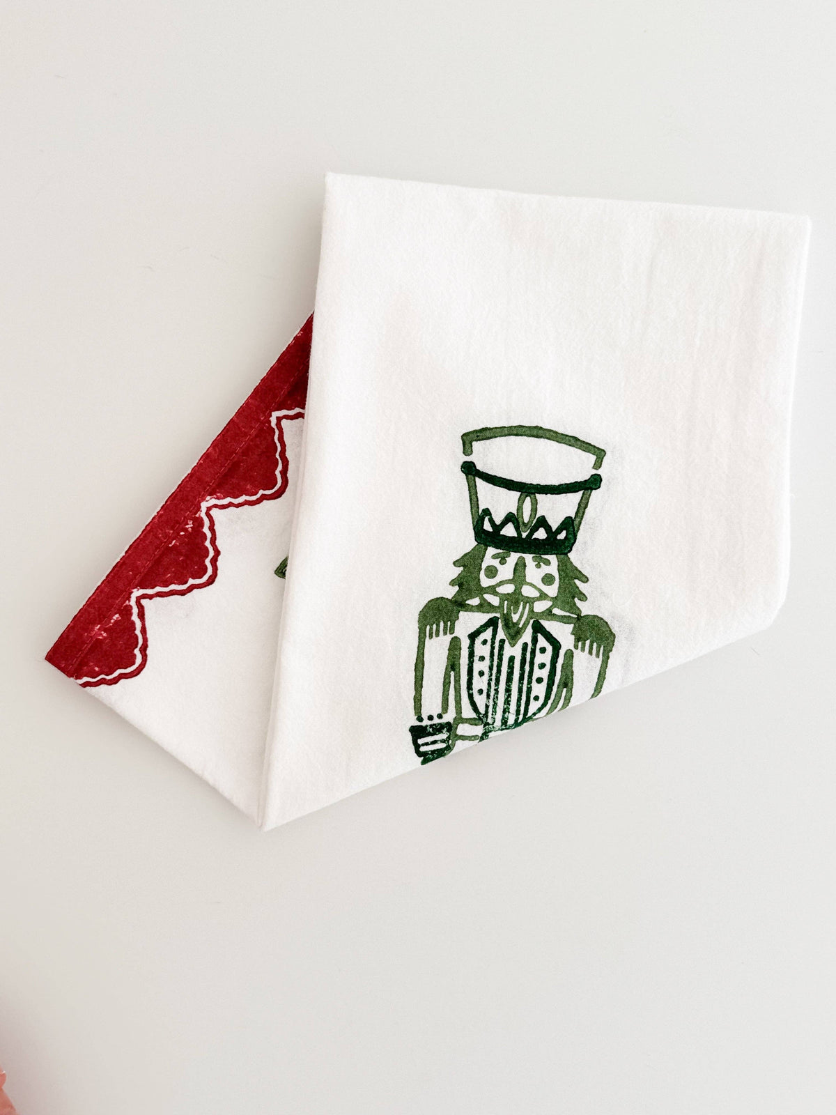 Tea Towel - Nutcracker, Evergreen & Red