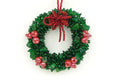 Ornament - Beaded Wreath with Red Berries
