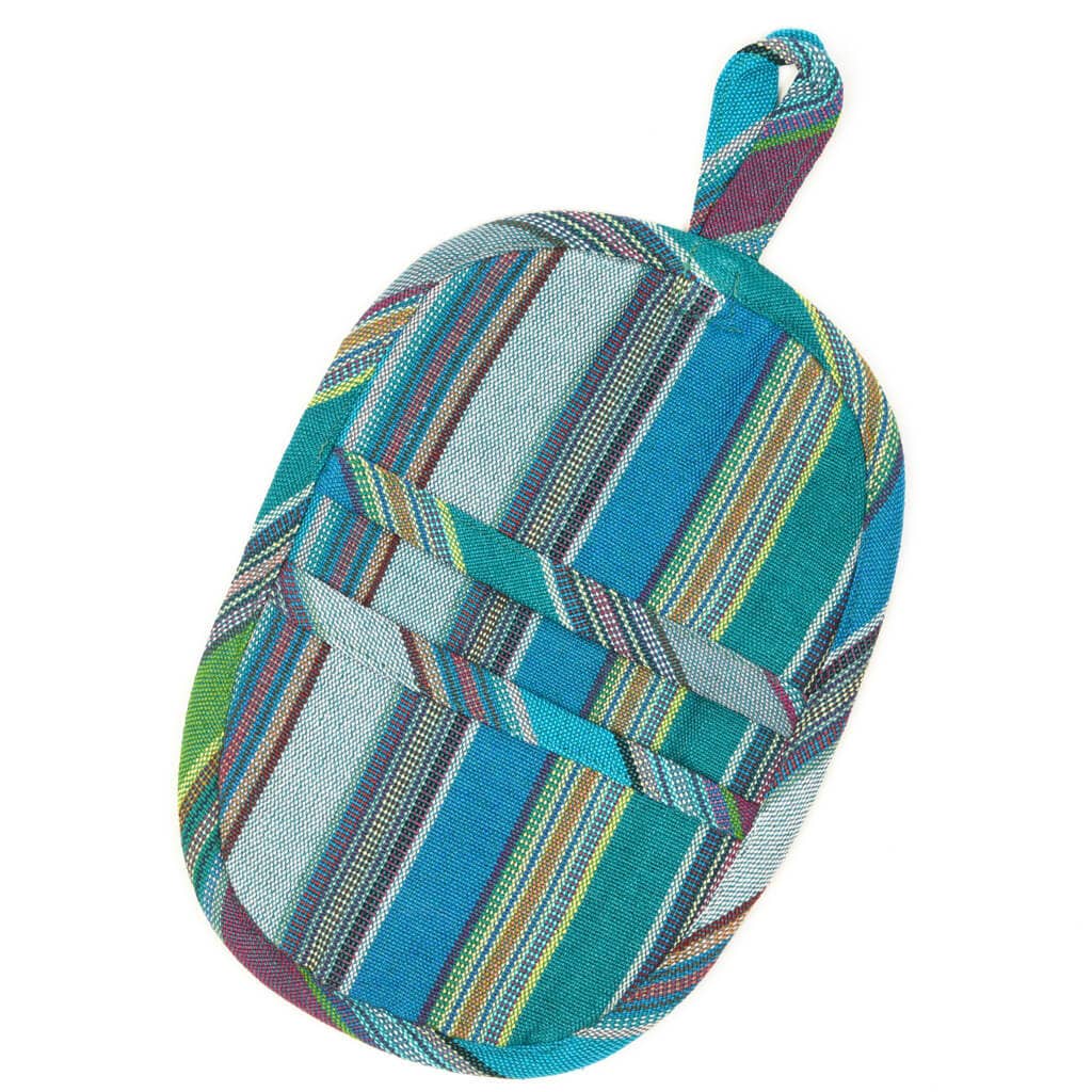 Pot Holder - Hand Woven Gripper: Quetzal Jade