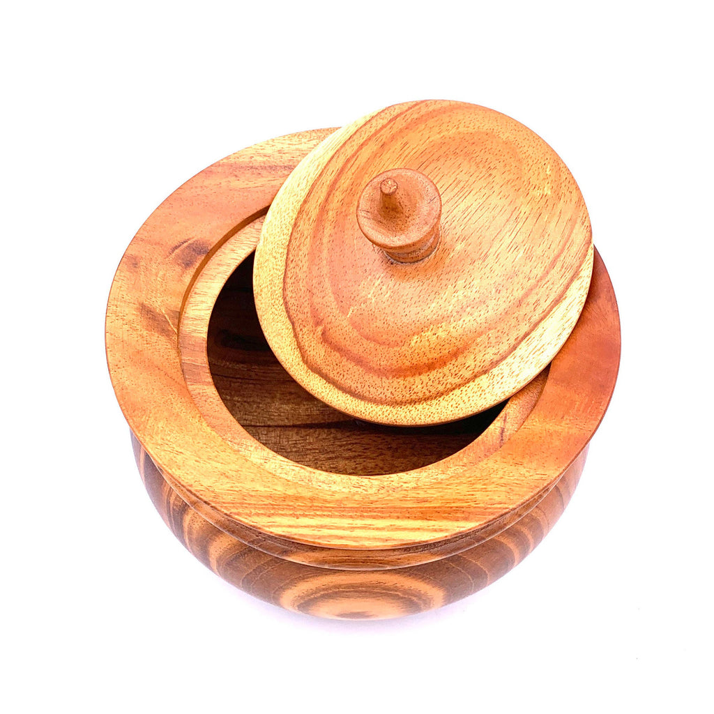 Tropical Hardwood Lidded Bowl
