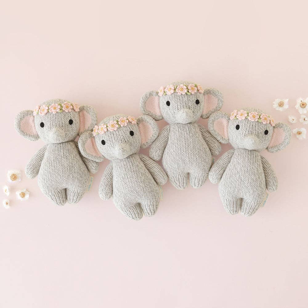 Stuffed Animal - Baby Elephant (Blush Floral)