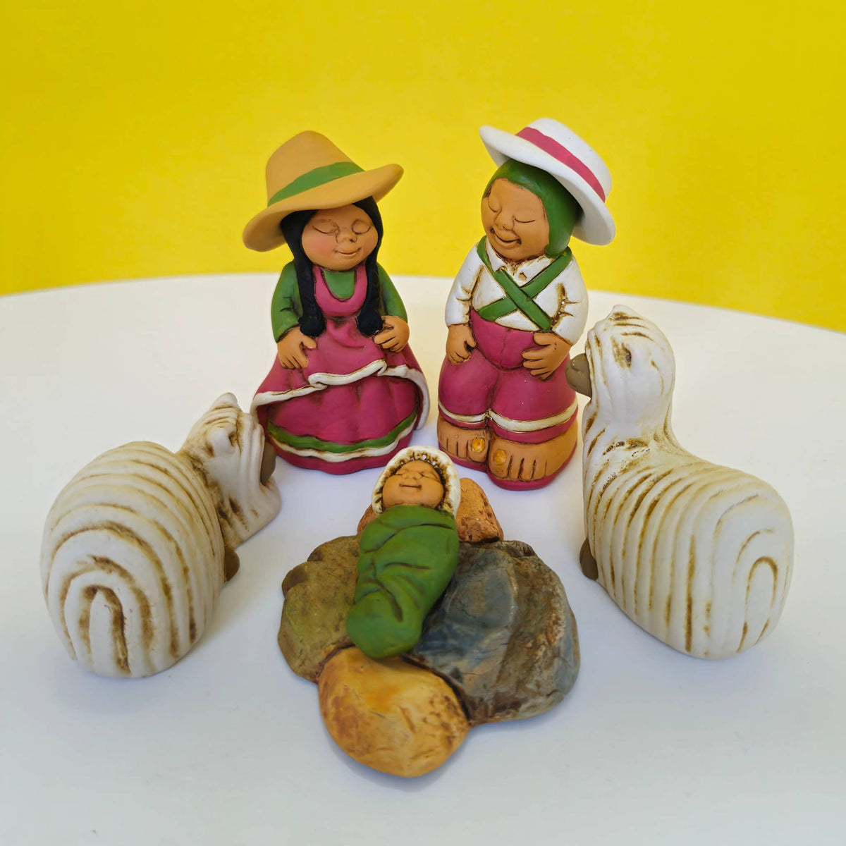 Nativity - Set of 6 featuring Alpacas