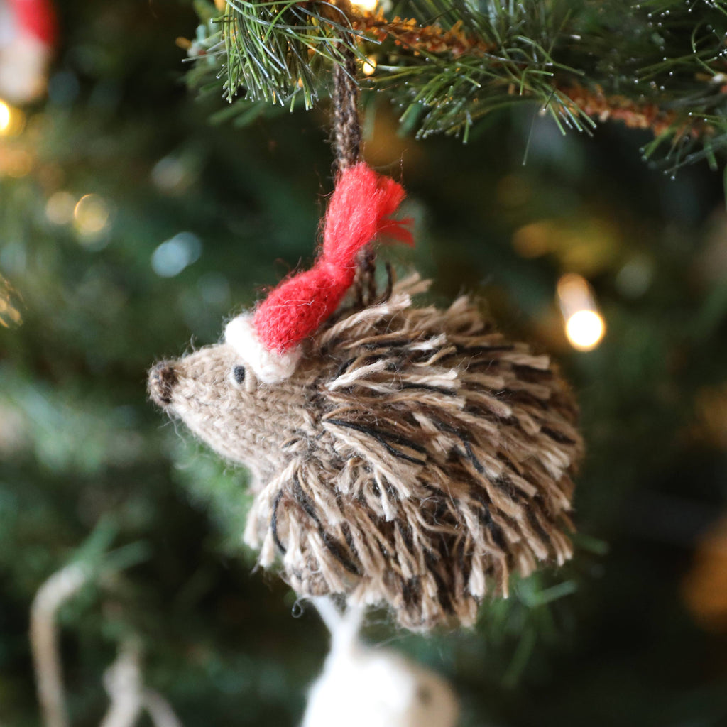 Ornament - Handmade Knit Hedgehog