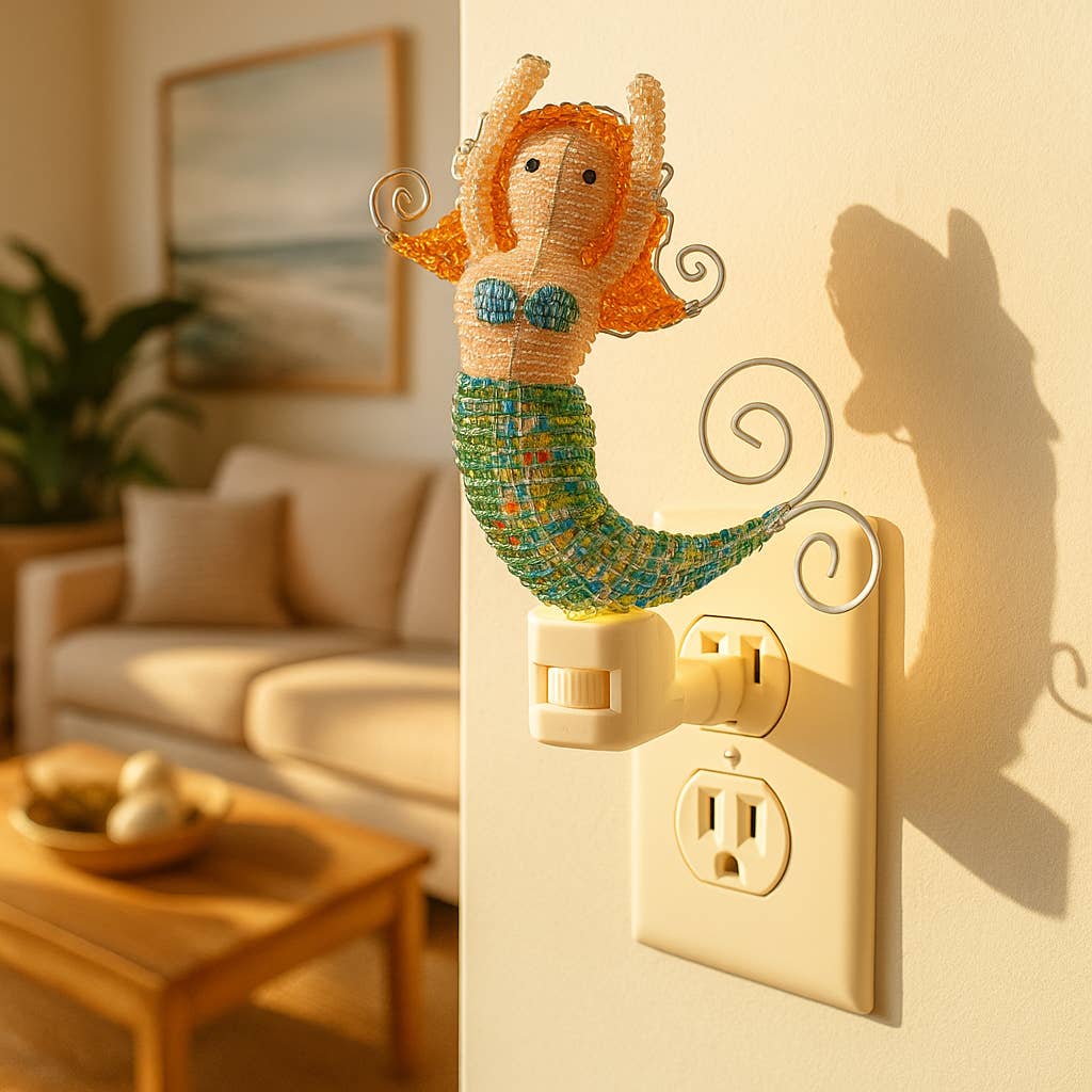 Beaded Mermaid Night Light