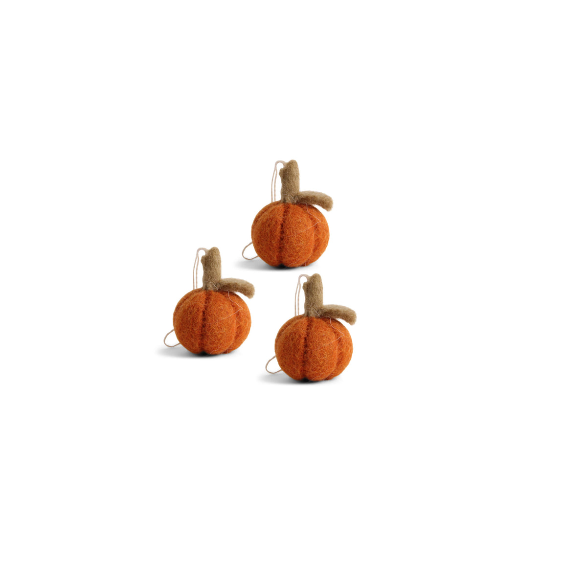Ornament - Mini Orange Pumpkins - Set of 3