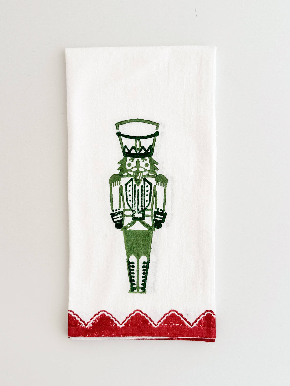 Tea Towel - Nutcracker, Evergreen & Red