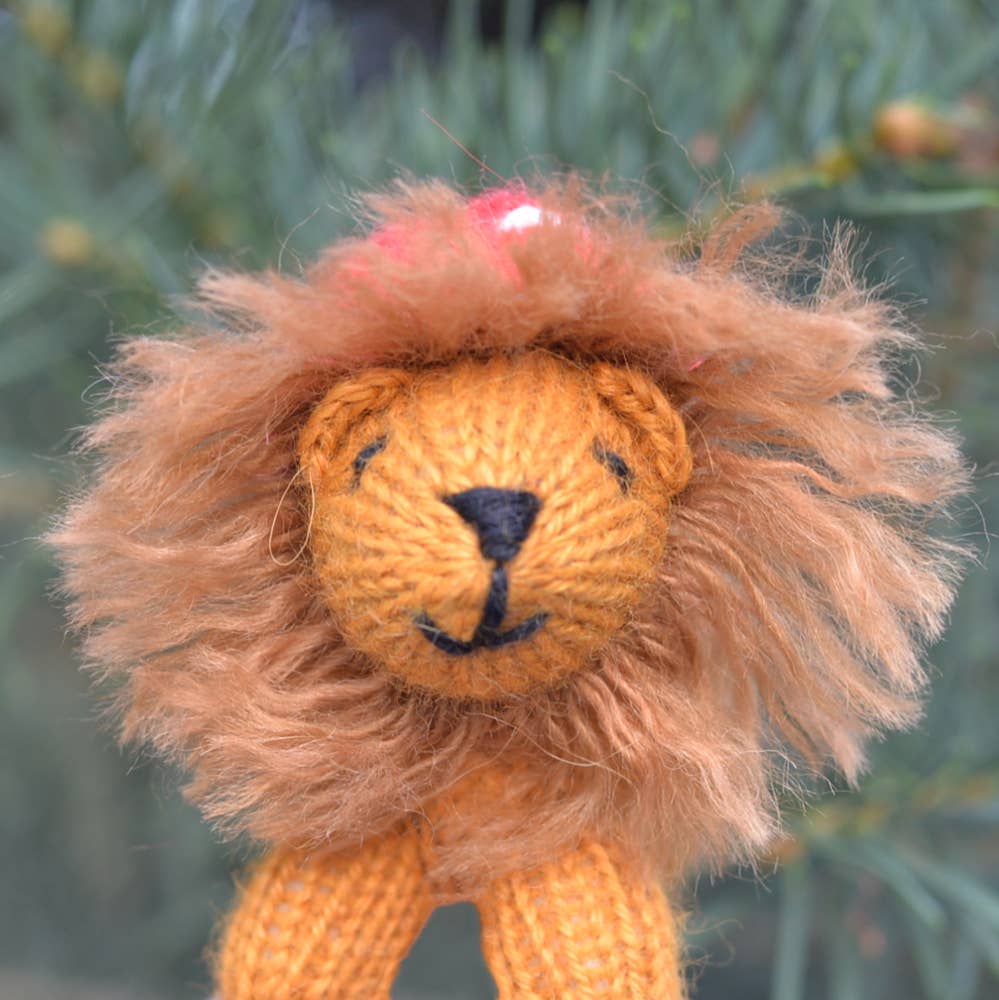Ornament - Handmade Knit Lion