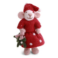 Girl Mouse Ornament with mistletoe | Trade Routes Collective | Winter Park, FL | Fair Trade