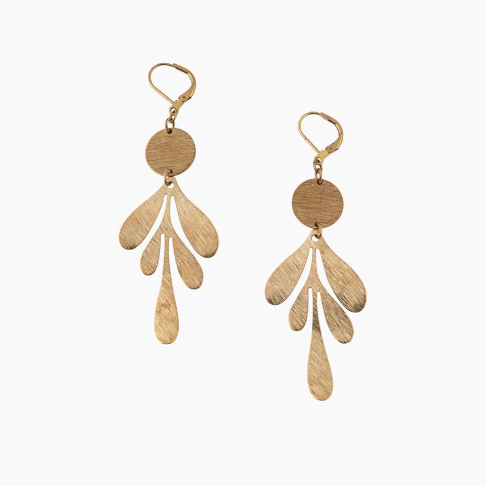 Graphic Leaf Earrings | Trade Routes Collective | Winter Park, FL | FAir Trade