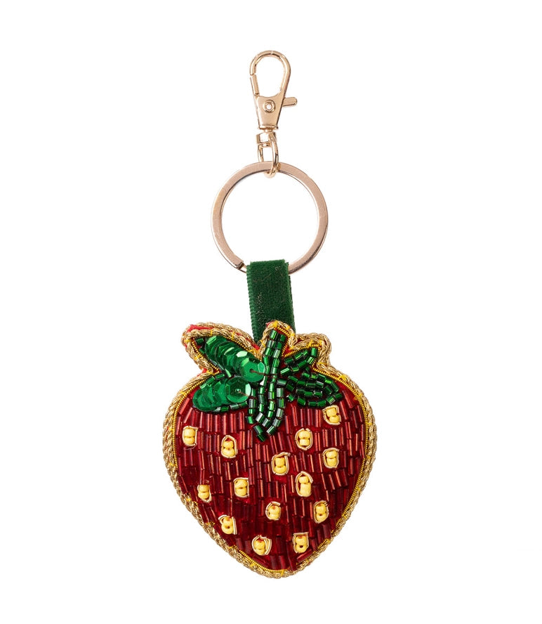 Handbag Charm Strawberry | Trade routes collective | winter park, fl | fair trade