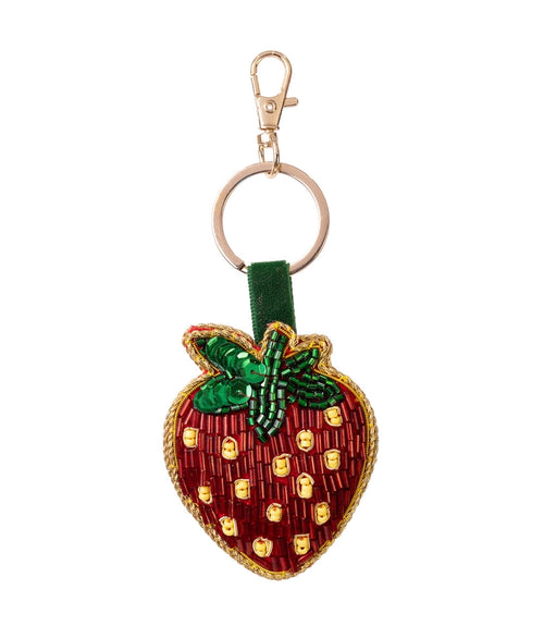 Handbag Charm Strawberry | Trade routes collective | winter park, fl | fair trade