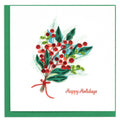 Holly Berry Bunch Quilled Card | Trade Routes Collective | Winter Park, FL | Fair Trade