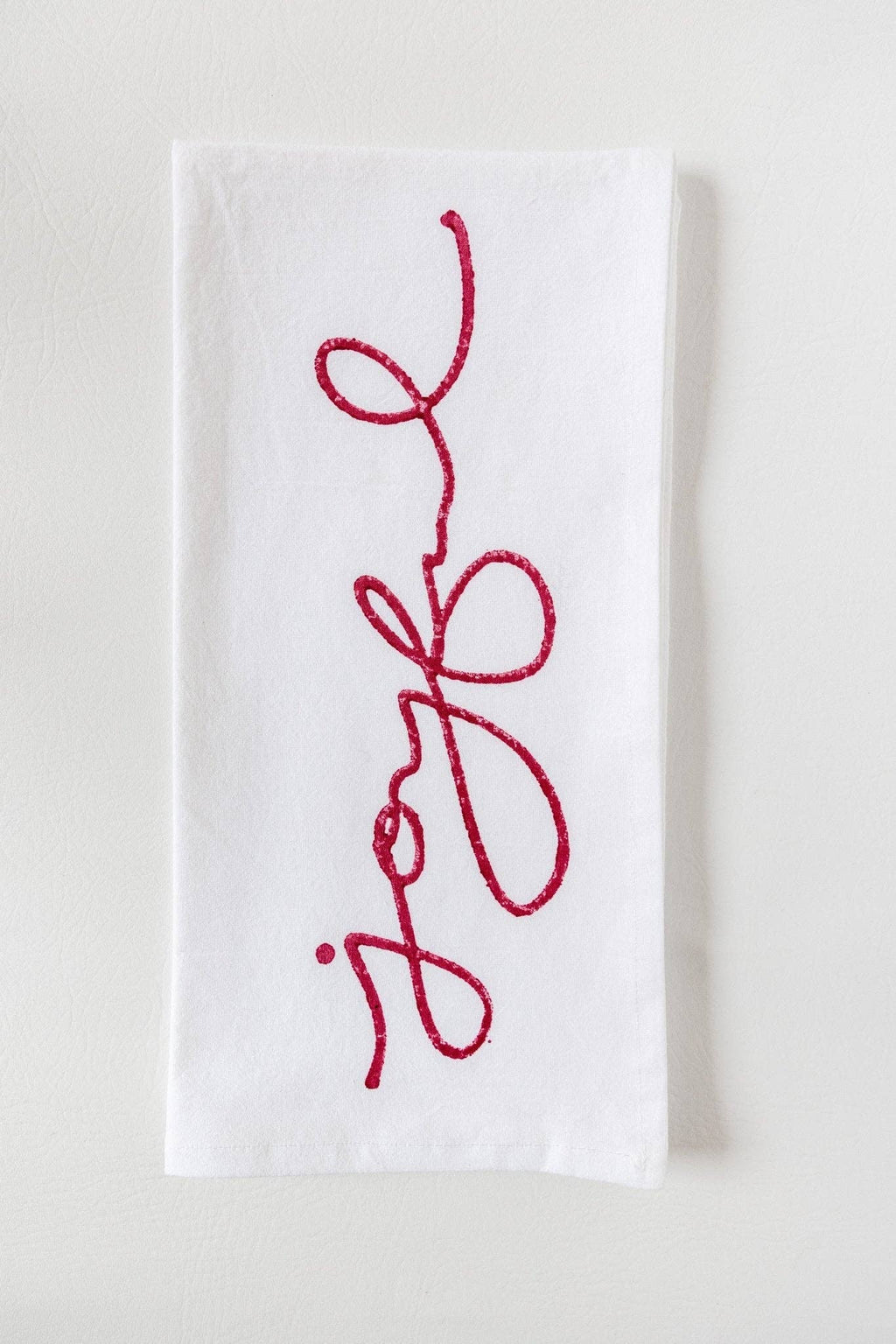 Joyful Tea Towel Red | Trade Routes Collective | Winter Park, FL | Fair Trade