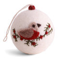 Ornament Bauble with bird Wool | Trade Routes Collective | Fair Trade | Winter Park, FL