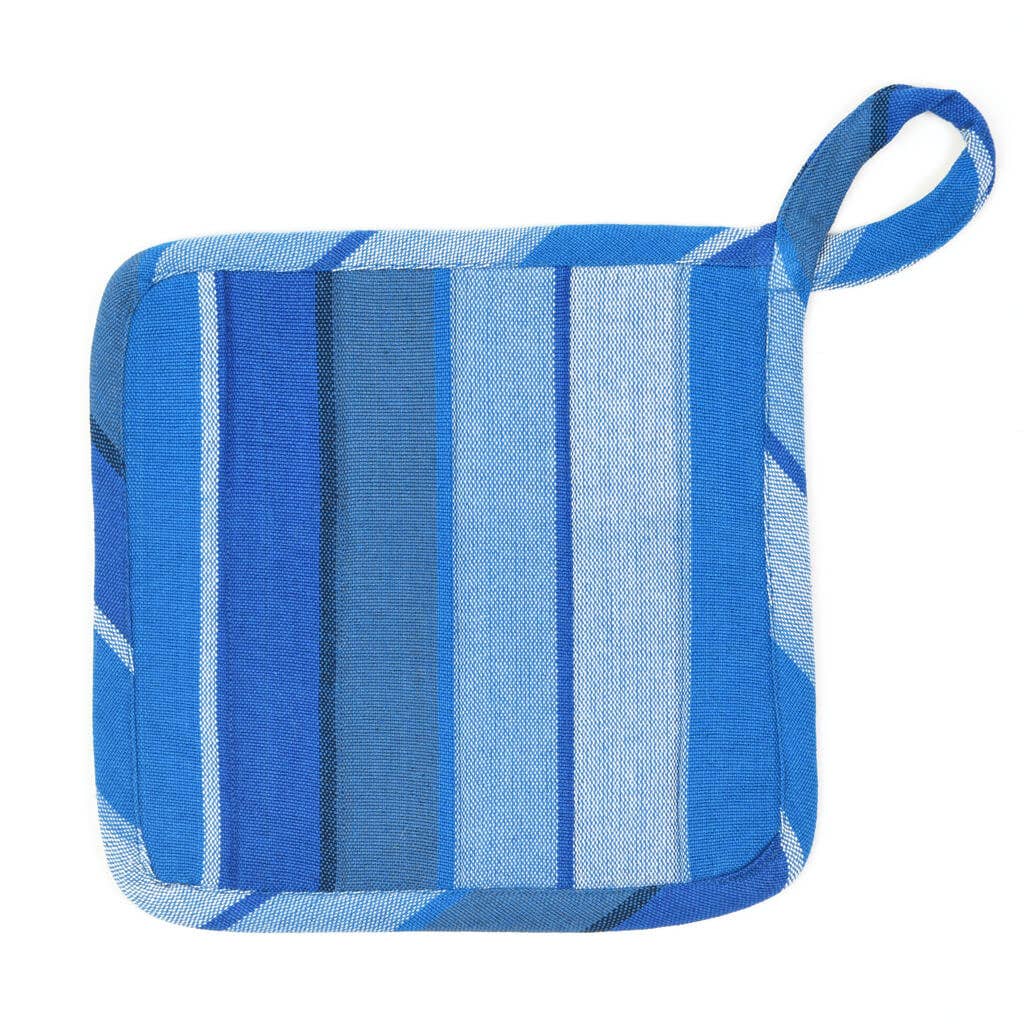 Square Pot Holder Stormy Blues | Trade Routes Collective | Fair Trade | Winter Park, FL