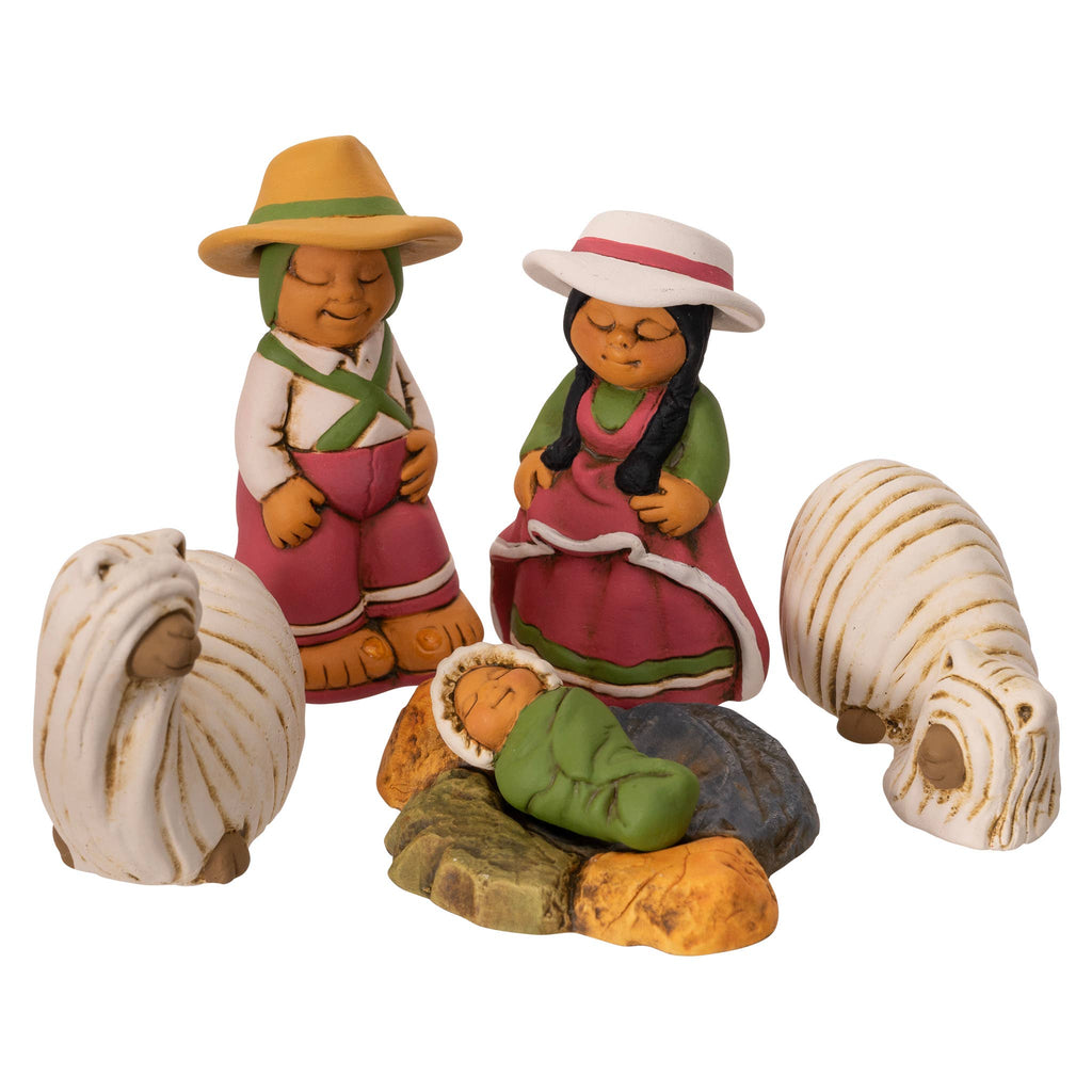 Nativity - Set of 6 featuring Alpacas