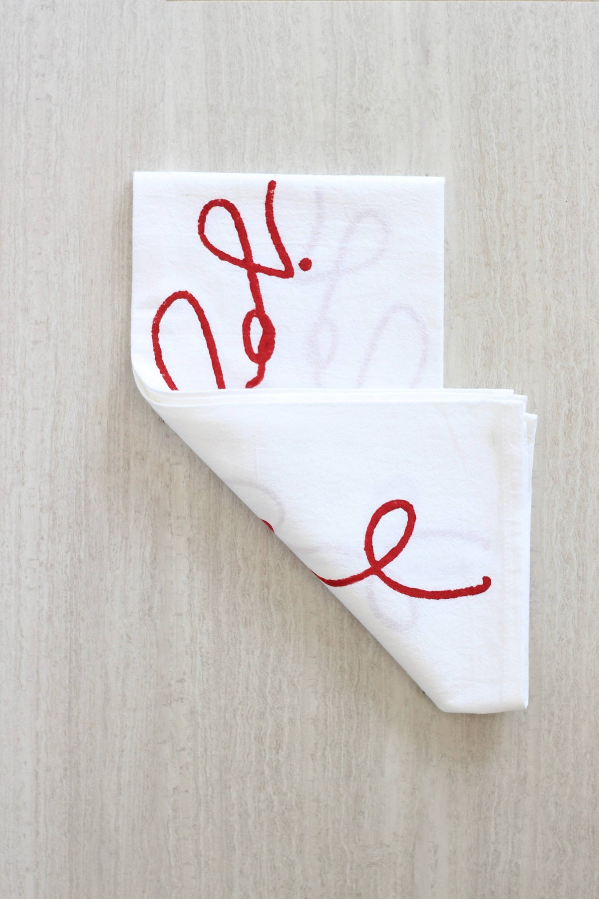 Tea Towel - Joyful, Red