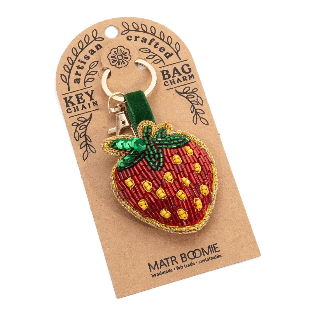 Bag Charm Keychain - Raksha Strawberry