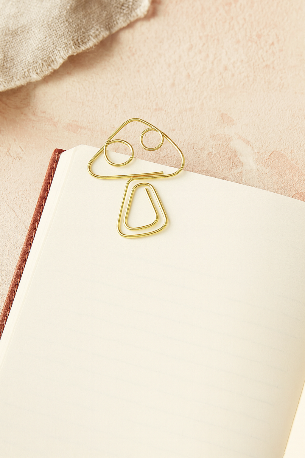 Bookmark - Wire Kitaab Mushroom - Gold