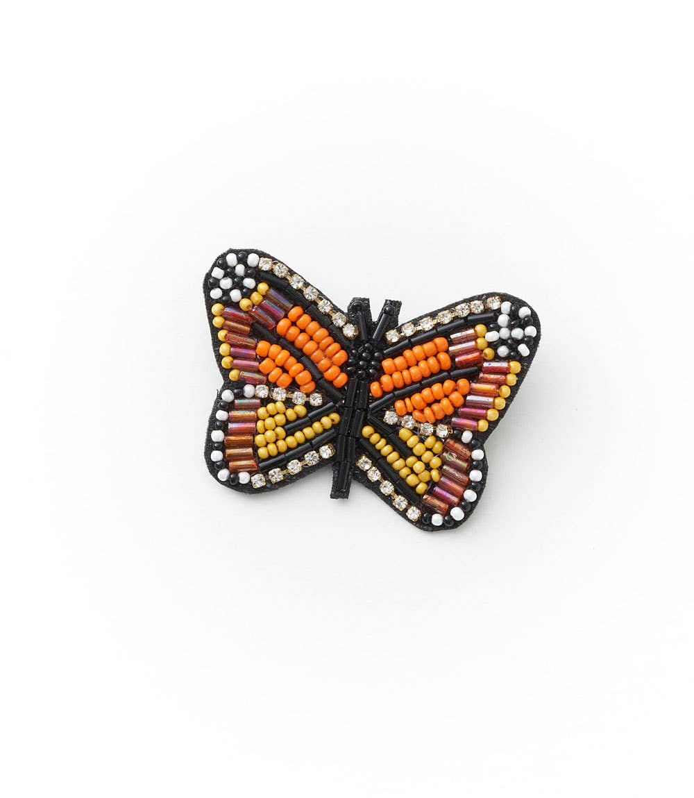 Brooch Pin - Bala Mani Beaded Butterfly