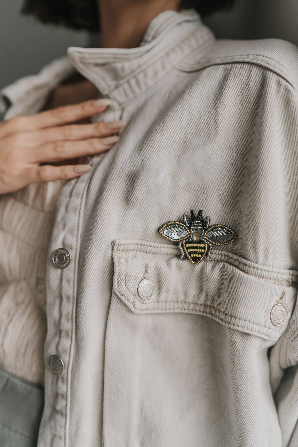 Brooch Pin - Bala Mani Beaded Bee