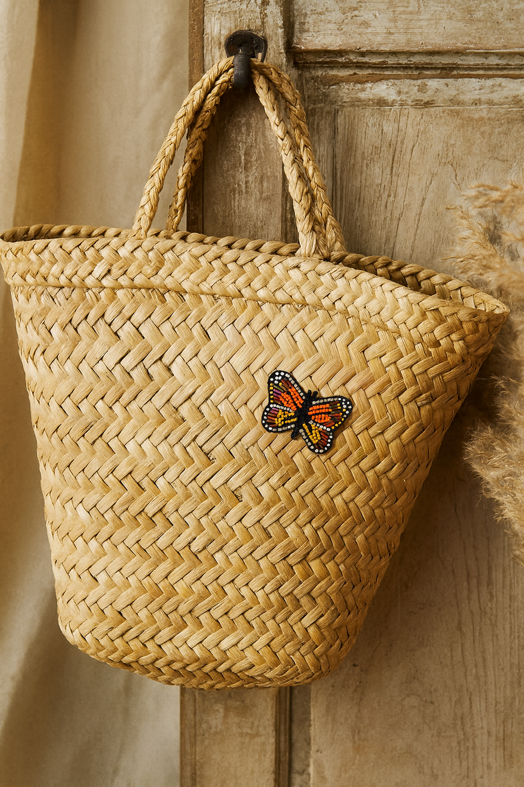 Brooch Pin - Bala Mani Beaded Butterfly