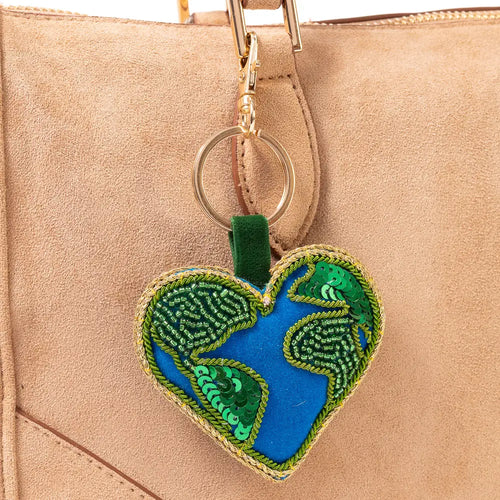 Bag Charm Keychain - Raksha Heart Earth