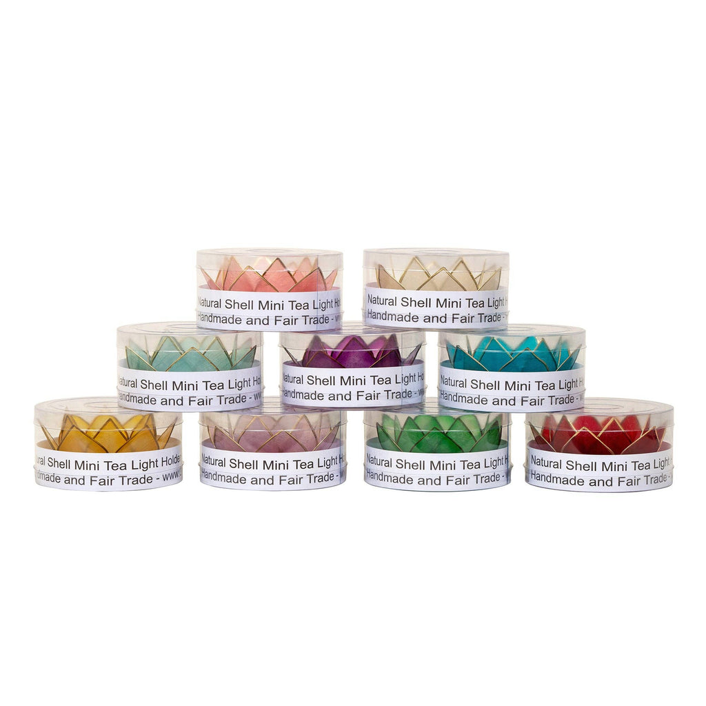 Mini Capiz Candleholder -  Passion