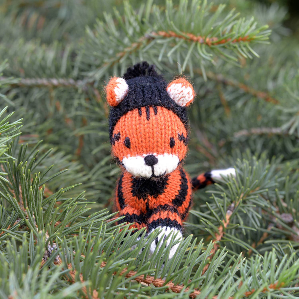 tiger ornament in tree | Trade Routes collective | Winter Park, FL | Fair Trade